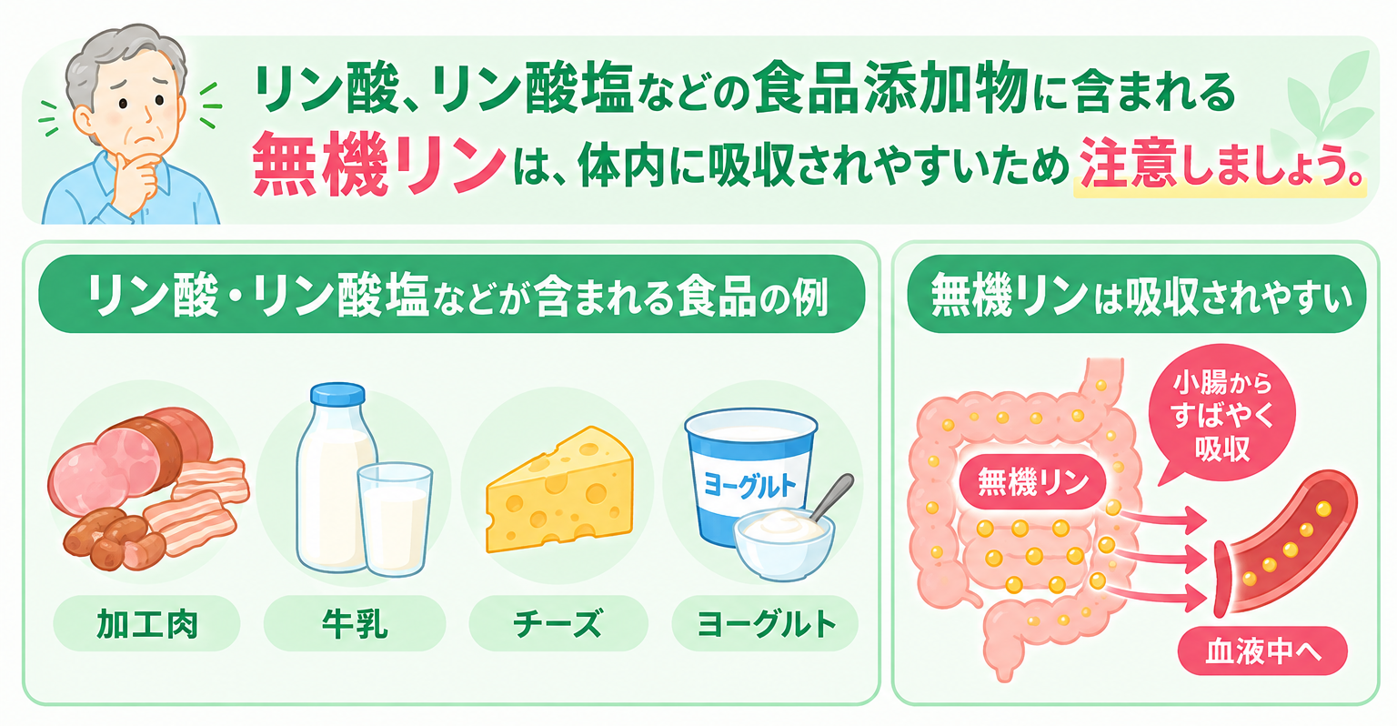 リンを摂りすぎないための食品選び