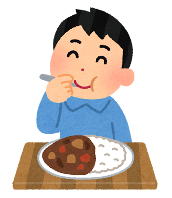 カレーを食べる