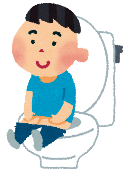 トイレ中の男子